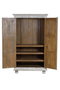 GINER Y COLOMER Armoire en bois de manguier blanc vieilli